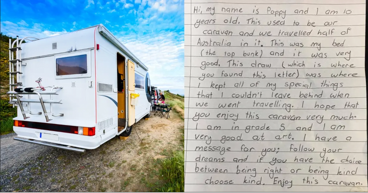 Šeima nusipirko namelį ant ratų ir viduje rado buvusių savininkų laišką, kuris labai nustebino