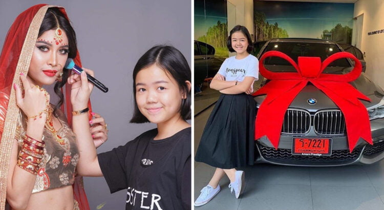 Atskleisti talentus niekada nėra anksti - profesionalia vizažiste tapusi mergaitė tokia sėkminga, kad savo 12-tam gimtadieniui ji sau pasidovanojo prabangų BMW 