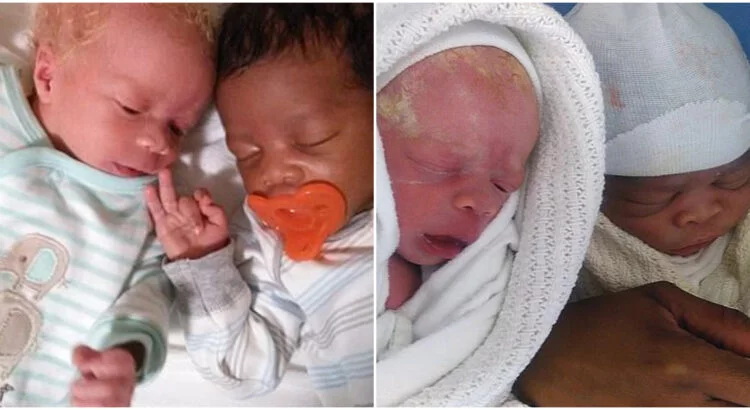 Žmonės netiki, kad šie vaikai yra dvyniai, nes jie yra visiškai skirtingos odos spalvos