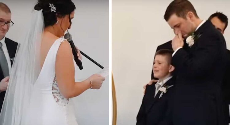 Vestuvių ceremonijos metu nuotaka paprašė mylimojo atsitraukti ir jo sūnui pasakė žodžius, kurie buvo visiškai netikėti